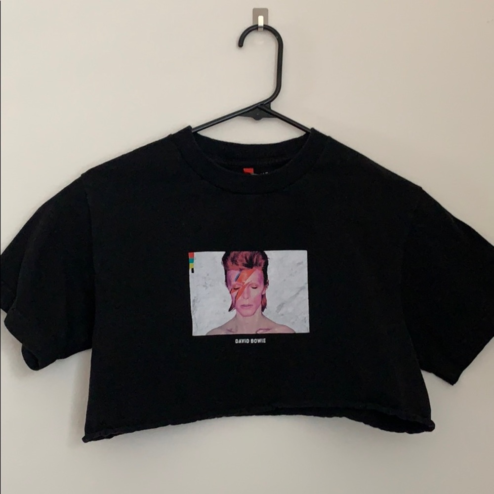 Cropped David Bowie T shirt